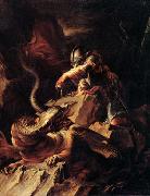 Salvator Rosa Jason Charming the Dragon oil painting reproduction